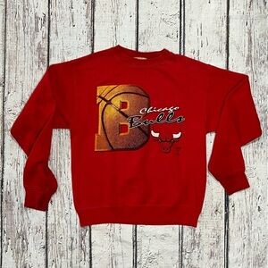 Vintage Boys Kids Chicago Bulls NBA Basketball 1990s Crewneck Sweatshirt
